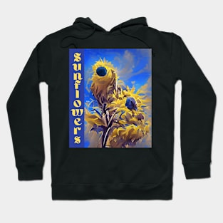 Sunflowers, antiwar blue-yellow Hoodie